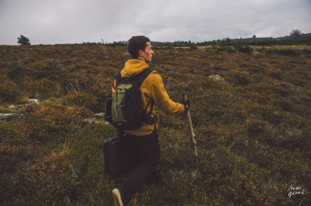Photo engagement couple automne béziers