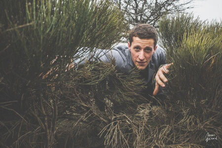 Photo engagement couple automne béziers