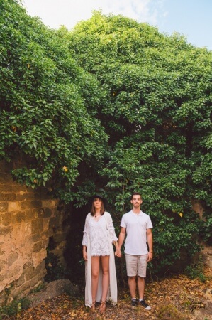 Photos de couple champ de blé