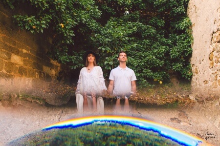 Photos de couple champ de blé