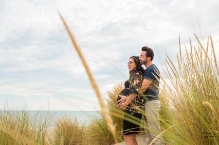 Photos de grossesse à la plage, Montpellier