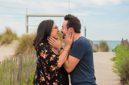 Photos de grossesse à la plage, Montpellier