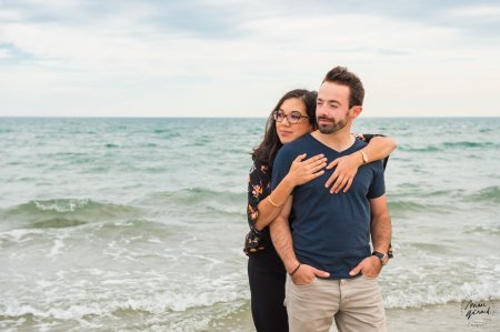 Photos de grossesse à la plage, Montpellier