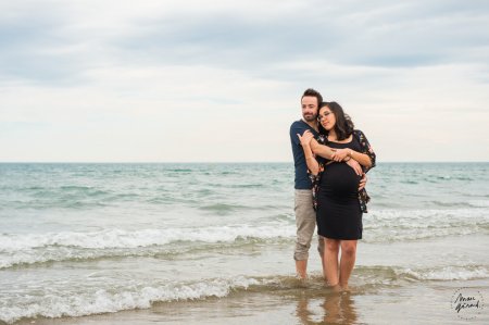 Photos de grossesse à la plage, Montpellier