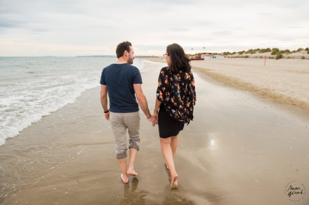 Photos de grossesse à la plage, Montpellier