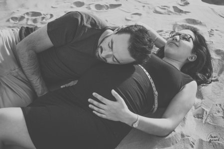 Photos de grossesse à la plage, Montpellier
