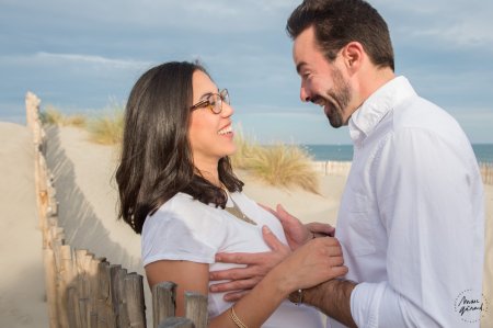 Photos de grossesse à la plage, Montpellier