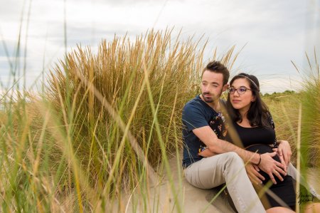 Photos de grossesse à la plage, Montpellier