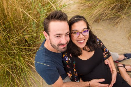 Photos de grossesse à la plage, Montpellier