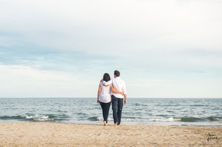 Photos de grossesse à la plage, Montpellier