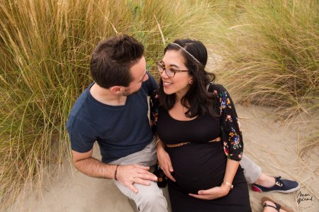 Photos de grossesse à la plage, Montpellier